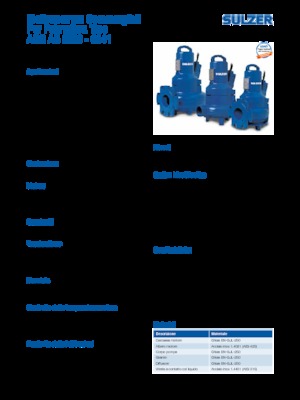 Pompes pour eaux usées Sulzer AS 0831 S 22-4 D/TKS