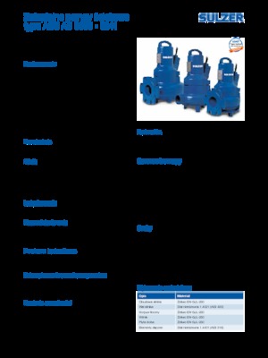 Pompes pour eaux usées Sulzer AS 0840 S 26-2 D/TKS