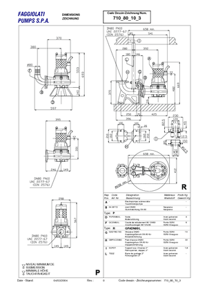 Pompes pour eaux usées Faggiolati G 210 R3V2-M50AA2