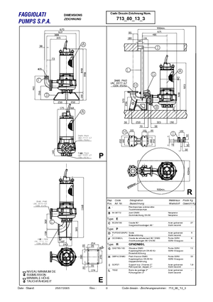 Pompes pour eaux usées Faggiolati G 213 R3V5-M80AA2