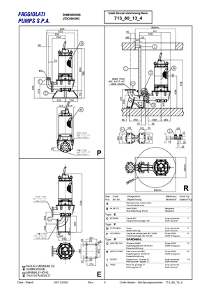 Pompes pour eaux usées Faggiolati G 213 R6V1-M50AA2