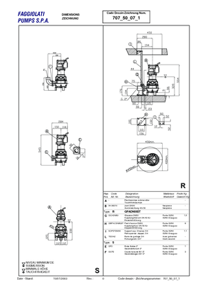 Pompes pour eaux usées Faggiolati G 271 T3V1-K50AA0