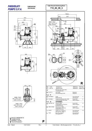 Pompes pour eaux usées Faggiolati G 409 T6V2-M64AA0