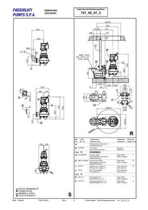 Pompes pour eaux usées Faggiolati G 471 T6V2-L50AA0