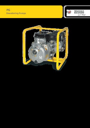 Pompes pour eaux usées Wacker Neuson PG2