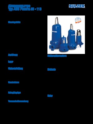 Pompes pour eaux usées Sulzer Piranha S 21-2