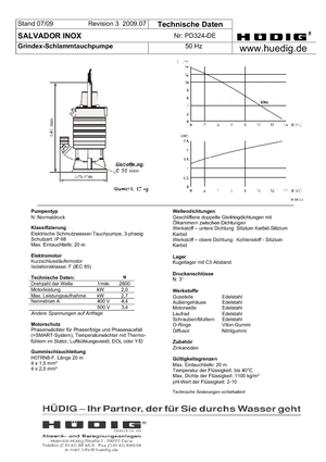 Pompes pour eaux usées Grindex Salvador D Inox