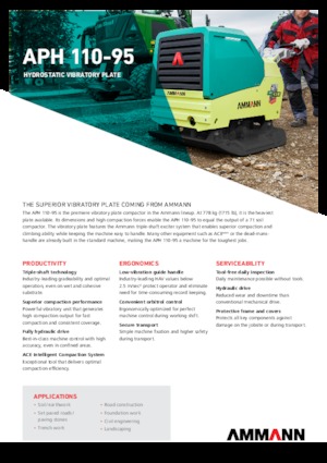 Plaques vibrantes réversibles Ammann APH 110-95 Totmann