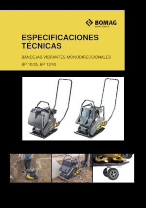 Plaques vibrantes unidirectionnelles Bomag BP 12/40