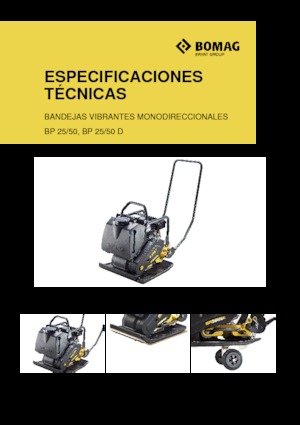 Plaques vibrantes unidirectionnelles Bomag BP 25/50