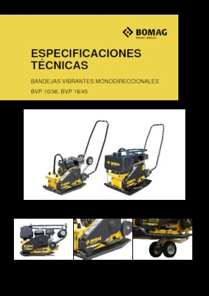 Plaques vibrantes unidirectionnelles Bomag BVP 18/45