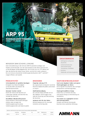 Rouleaux vibrants tandem Ammann ARP 95