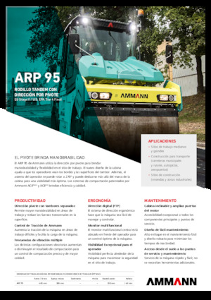 Rouleaux vibrants tandem Ammann ARP 95
