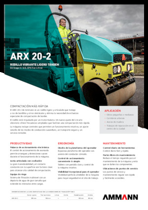 Rouleaux vibrants tandem Ammann ARX 20-2