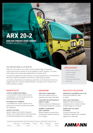 Rouleaux vibrants tandem Ammann ARX 20-2