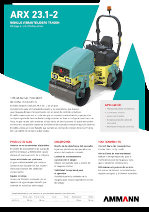 Rouleaux vibrants tandem Ammann ARX 23.1-2