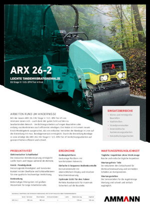 Rouleaux vibrants tandem Ammann ARX 26-2