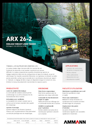 Rouleaux vibrants tandem Ammann ARX 26-2