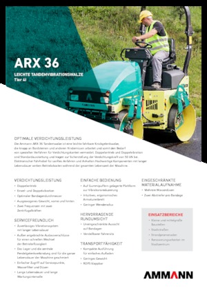Rouleaux vibrants tandem Ammann ARX 36