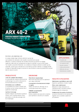 Rouleaux vibrants tandem Ammann ARX 40 -2