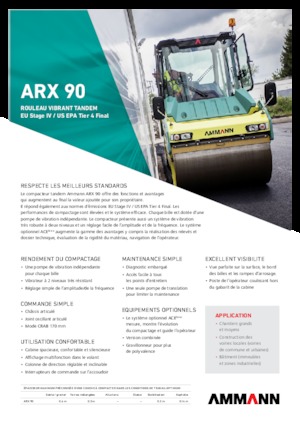 Rouleaux vibrants tandem Ammann ARX 90 T 4f