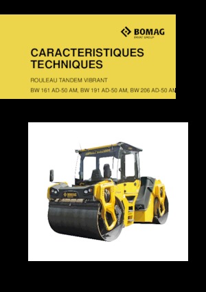 Rouleaux vibrants tandem Bomag BW 161 AD-50 AM