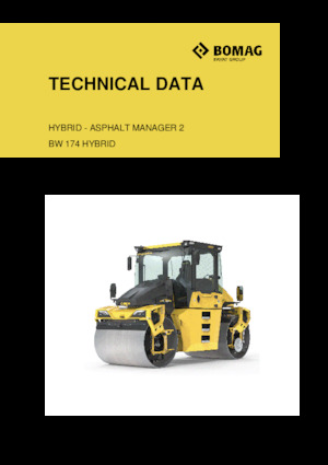 Rouleaux vibrants tandem Bomag BW 174 AP-5 AM Hybrid