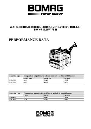 Rouleaux vibrants tandem Bomag BW 65 H E-Start