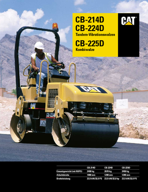 Rouleaux vibrants tandem Caterpillar CB 225 D