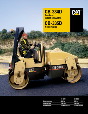 Rouleaux vibrants tandem Caterpillar CB 335 D
