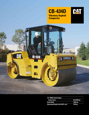 Rouleaux vibrants tandem Caterpillar CB434D