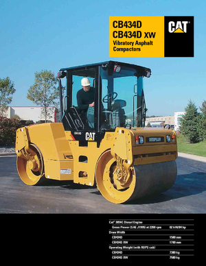 Rouleaux vibrants tandem Caterpillar CB434D