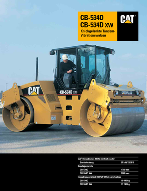 Rouleaux vibrants tandem Caterpillar CB534D