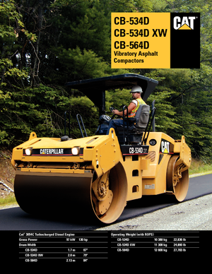 Rouleaux vibrants tandem Caterpillar CB534D