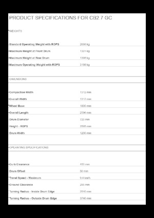 Rouleaux vibrants tandem Caterpillar CB2.7 GC