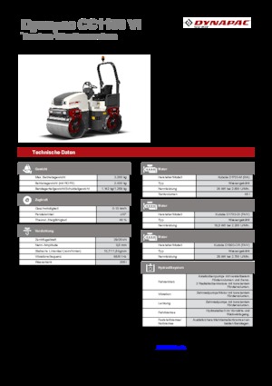 Rouleaux vibrants tandem Dynapac CC 1100 VI