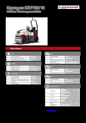 Rouleaux vibrants tandem Dynapac CC 1100 VI
