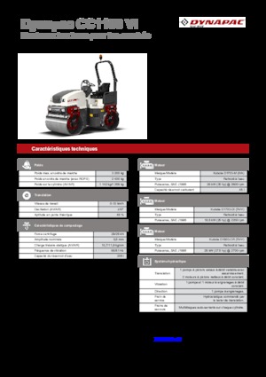 Rouleaux vibrants tandem Dynapac CC 1100 VI