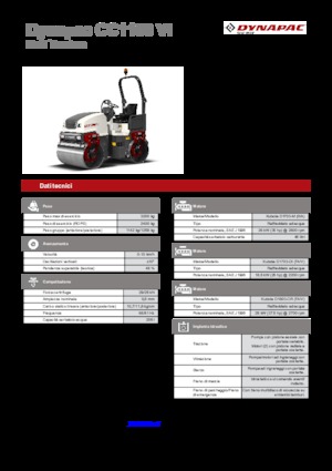 Rouleaux vibrants tandem Dynapac CC 1100 VI
