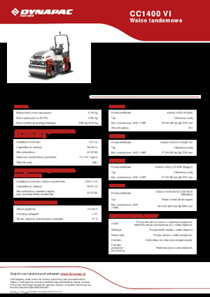 Rouleaux vibrants tandem Dynapac CC 1400 VI