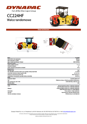 Rouleaux vibrants tandem Dynapac CC 224 HF