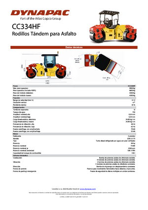 Rouleaux vibrants tandem Dynapac CC 334 HF