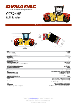 Rouleaux vibrants tandem Dynapac CC 524 HF
