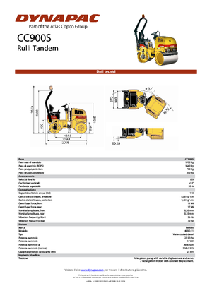 Rouleaux vibrants tandem Dynapac CC 900 S