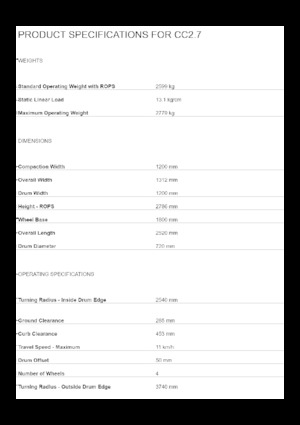 Rouleaux vibrants tandem Caterpillar CC2.7
