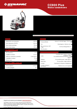 Rouleaux vibrants tandem Dynapac CC900 Plus