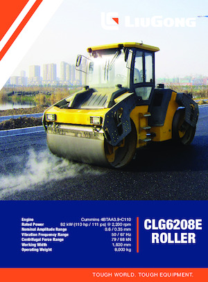 Rouleaux vibrants tandem Liugong CLG6208E