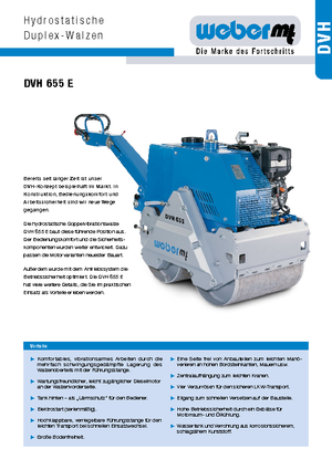 Rouleaux vibrants tandem weber mt DVH 655 E