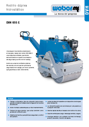 Rouleaux vibrants tandem weber mt DVH 655 E