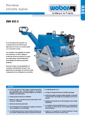 Rouleaux vibrants tandem weber mt DVH 655 E